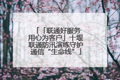 「联通好服务 用心为客户」十堰联通防汛演练守护通信“生命线”
