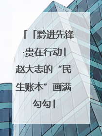 「黔进先锋·贵在行动」赵大志的“民生账本”画满勾勾