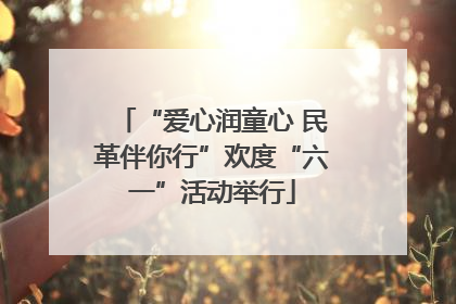 “爱心润童心 民革伴你行”欢度“六一”活动举行