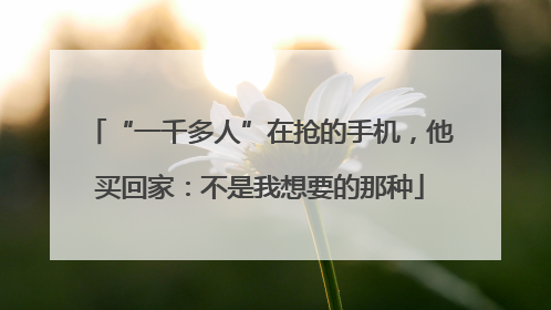 “一千多人”在抢的手机，他买回家：不是我想要的那种