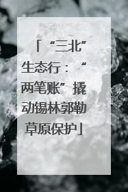 “三北”生态行：“两笔账”撬动锡林郭勒草原保护