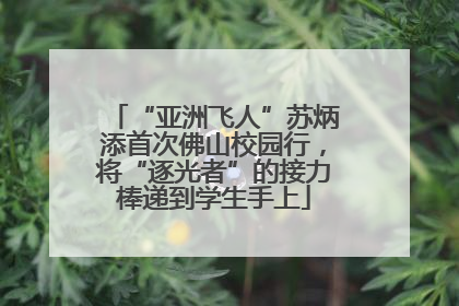 “亚洲飞人”苏炳添首次佛山校园行，将“逐光者”的接力棒递到学生手上