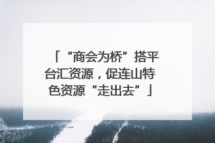 “商会为桥”搭平台汇资源，促连山特色资源“走出去”