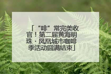 “啡”常完美收官！第二届黄海明珠・凤凰城市咖啡季活动圆满结束