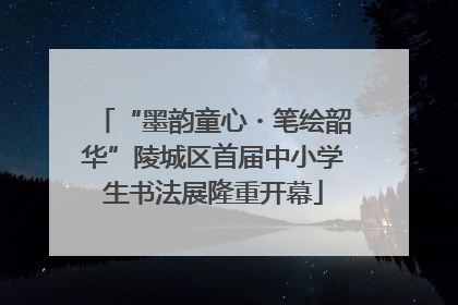 “墨韵童心・笔绘韶华”陵城区首届中小学生书法展隆重开幕