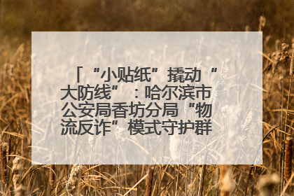 “小贴纸”撬动“大防线”：哈尔滨市公安局香坊分局“物流反诈”模式守护群众“钱袋子”