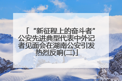 “新征程上的奋斗者”公安先进典型代表中外记者见面会在湖南公安引发热烈反响(二)
