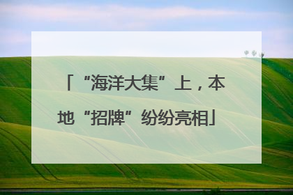 “海洋大集”上，本地“招牌”纷纷亮相