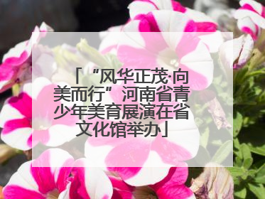 “风华正茂·向美而行”河南省青少年美育展演在省文化馆举办