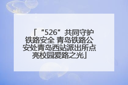 “526”共同守护铁路安全 青岛铁路公安处青岛西站派出所点亮校园爱路之光