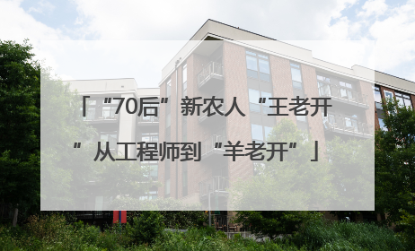“70后”新农人“王老开”从工程师到“羊老开”