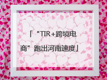 “TIR+跨境电商”跑出河南速度
