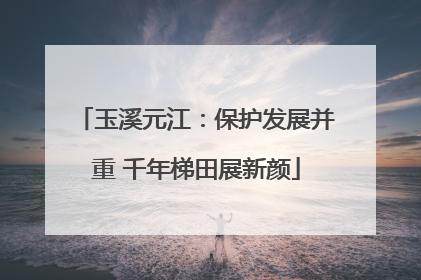 玉溪元江：保护发展并重 千年梯田展新颜