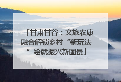 甘肃甘谷：文旅农康融合解锁乡村“新玩法”绘就振兴新图景