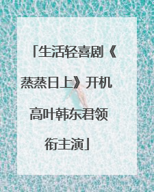 生活轻喜剧《蒸蒸日上》开机 高叶韩东君领衔主演