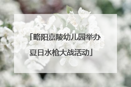 略阳嘉陵幼儿园举办夏日水枪大战活动