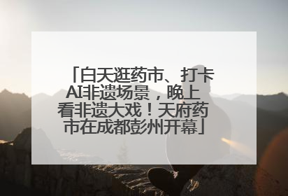 白天逛药市、打卡AI非遗场景，晚上看非遗大戏！天府药市在成都彭州开幕