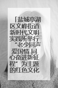 盐城亭湖区文峰街道新时代文明实践所举行“老少同声爱国情 同心奋进新征程”为主题的红色文化活动
