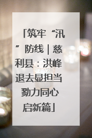 筑牢“汛”防线｜慈利县：洪峰退去显担当 勠力同心启新篇