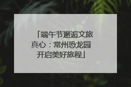 端午节邂逅文旅真心：常州恐龙园开启美好旅程