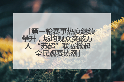 第三轮赛事热度继续攀升，场均观众突破万人 “苏超”联赛掀起全民观赛热潮