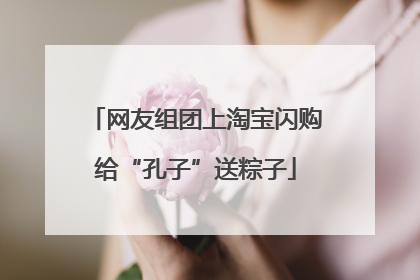 网友组团上淘宝闪购给“孔子”送粽子