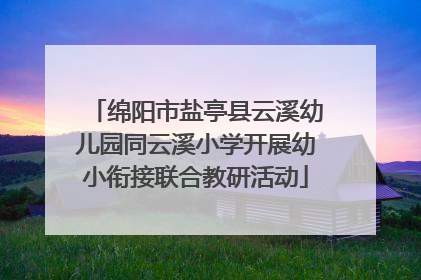 绵阳市盐亭县云溪幼儿园同云溪小学开展幼小衔接联合教研活动