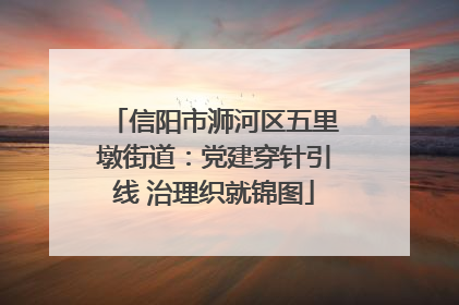 信阳市浉河区五里墩街道：党建穿针引线 治理织就锦图