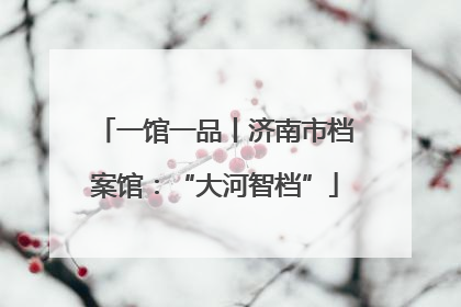 一馆一品丨济南市档案馆：“大河智档”