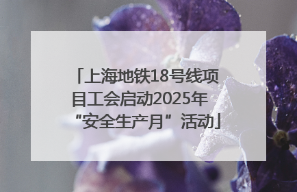 上海地铁18号线项目工会启动2025年“安全生产月”活动