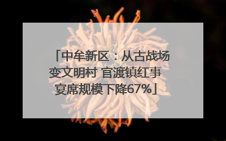 中牟新区：从古战场变文明村 官渡镇红事宴席规模下降67%