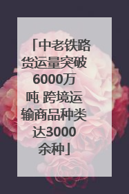 中老铁路货运量突破6000万吨 跨境运输商品种类达3000余种