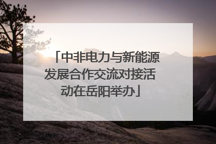 中非电力与新能源发展合作交流对接活动在岳阳举办