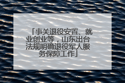 事关退役安置、就业创业等，山东出台法规明确退役军人服务保障工作