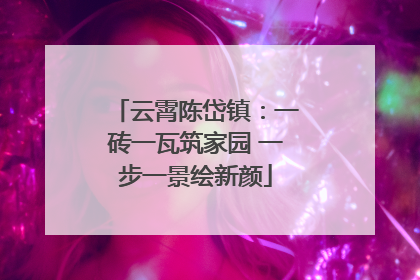云霄陈岱镇：一砖一瓦筑家园 一步一景绘新颜