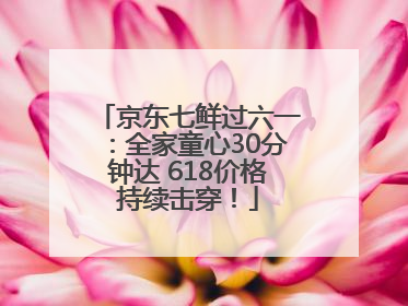 京东七鲜过六一：全家童心30分钟达 618价格持续击穿！