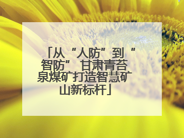 从“人防”到“智防” 甘肃青苔泉煤矿打造智慧矿山新标杆