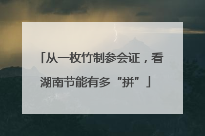 从一枚竹制参会证，看湖南节能有多“拼”