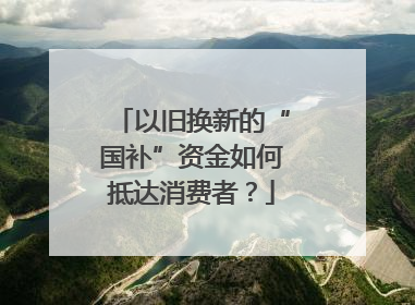 以旧换新的“国补”资金如何抵达消费者？