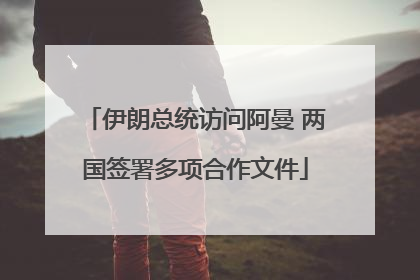 伊朗总统访问阿曼 两国签署多项合作文件