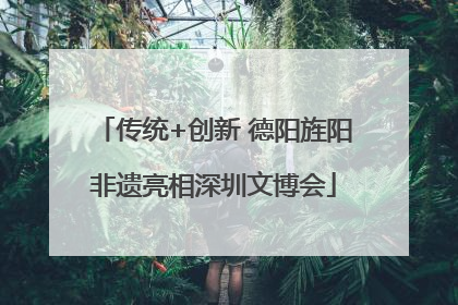 传统+创新 德阳旌阳非遗亮相深圳文博会