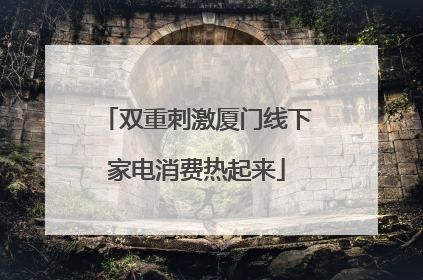 双重刺激厦门线下家电消费热起来