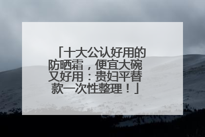 十大公认好用的防晒霜，便宜大碗又好用：贵妇平替款一次性整理！