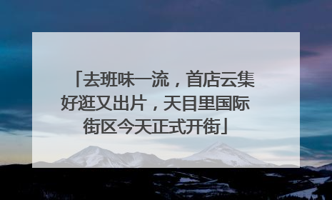 去班味一流，首店云集好逛又出片，天目里国际街区今天正式开街