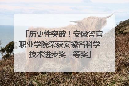 历史性突破！安徽警官职业学院荣获安徽省科学技术进步奖一等奖