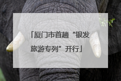 厦门市首趟“银发旅游专列”开行