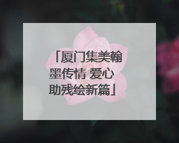 厦门集美翰墨传情 爱心助残绘新篇