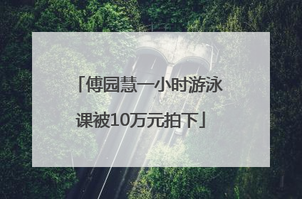 傅园慧一小时游泳课被10万元拍下