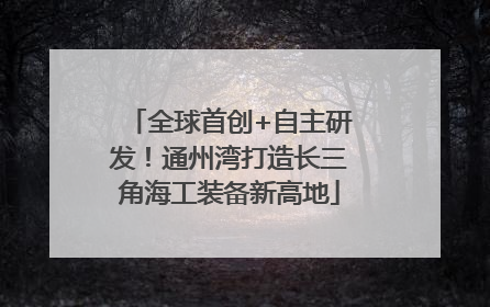 全球首创+自主研发！通州湾打造长三角海工装备新高地
