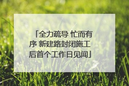 全力疏导 忙而有序 新建路封闭施工后首个工作日见闻